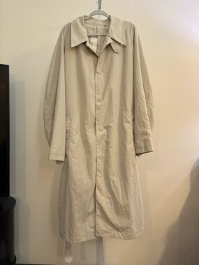 Uniqlo Light Beige Single-Breasted Trench Coat